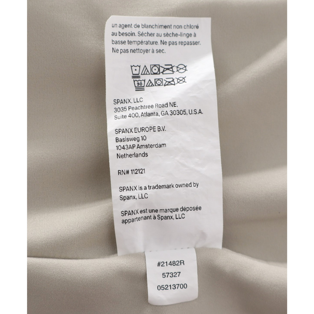 Spanx Sz Small Jersey Crewneck Long Sleeve Top Nude Compression Tee Smooth - Picture 7 of 8
